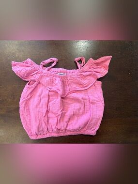 Old Navy Pink Ruffled Sleeveless Top